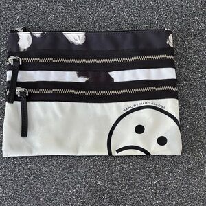 Marc by Marc Jacobs Black and White Zippered Cosmetic with 3 sections